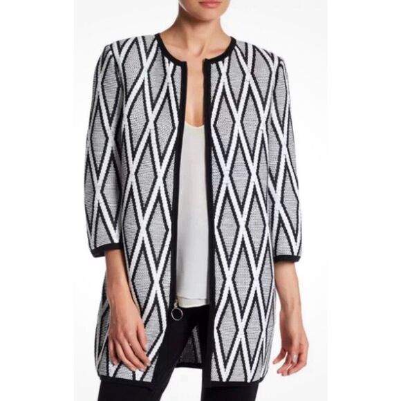 St. John Jackets & Blazers - St. John Nisi Jacquard Santana Knit Blend Zip Jacket MSRP:$1495 *note